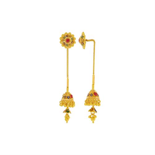 Shop Green Butterfly Diamond Sui Dhaga Earrings Online | CaratLane US